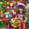 Dotted Girl Christmas Shopping