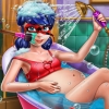 Pregnant Dotted Girl Spa